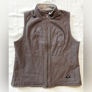 RidgeCut Women’s Light Brown Zip-Up Vest Size Large